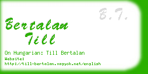 bertalan till business card